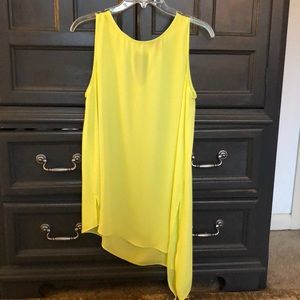 Bright yellow tank